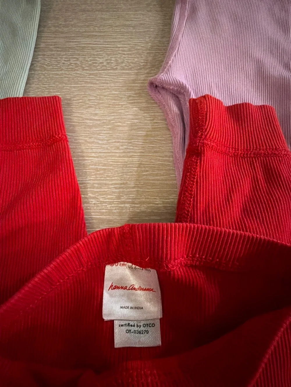 Bundle of 3 Hanna Andersson Leggings Mint size 6-12 months